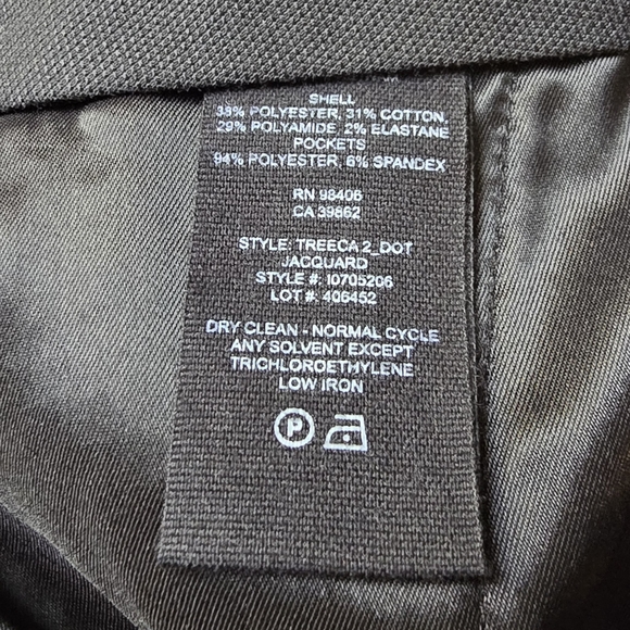 Theory Treeca Black, Green, Tan Patterned Ankle Pants - Picture 6 of 8